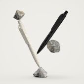 Bio-Stone Pen gemaakt van 45% natuursteen Eco Steenstructuur
