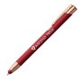 Cosby rose gold rubber touch balpen - rood