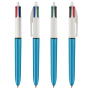 BIC® 4 Colours Shine balpen met Lanyard - metallic blauw
