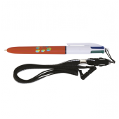 Bic 4 Colours Fine balpen met lanyard Bic 4 Colours Fine balpen met lanyard