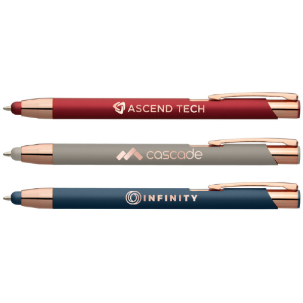 Cosby softtouch balpen rose gold met touchfunctie