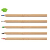 Koxy balpen van bamboe met gekleurd neusje Koxy balpen van bamboe met gekleurd neusje