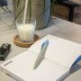 Milk-Carton Pen gemaakt van gerecyclede melkverpakkingen - blauw grijs